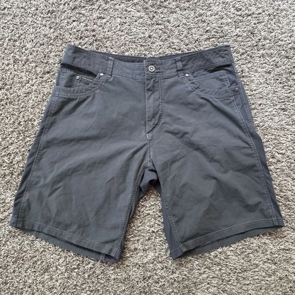 KUHL Radikl Shorts Mens 38 Gray Carbon Hybrid Stretch Outdoor Hiking Trail 5068